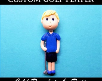 Custom Golf Player Figurine | Ornament | Magnet | Decor | Cake Topper | Personalized Handmade Gift