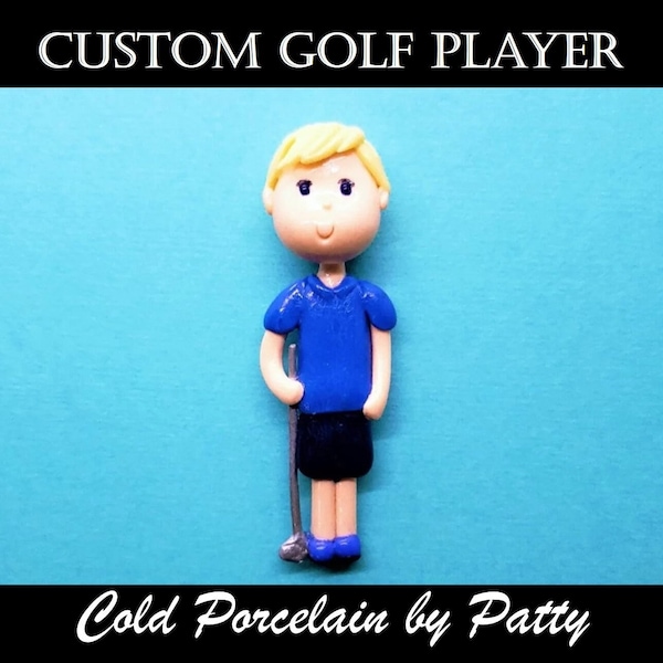 Figurine de joueur de golf personnalisée | ornement | aimant | Décoration | Décoration de gâteau | Cadeau fait main personnalisé