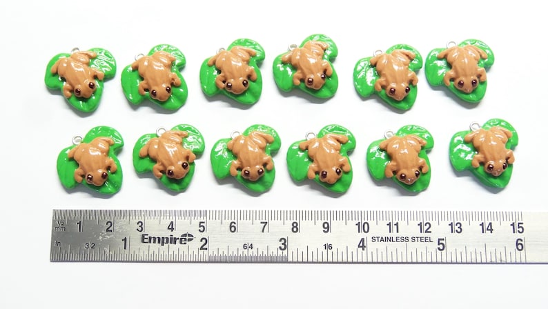 Custom Miniature Puerto Rican Coquí Frog Figurine, Ornament, Pendant, Magnet, Purse Charm, Brooch, Necklace image 7