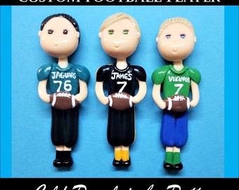 Custom American Football Player Figurine | Ornament | Magnet | Decor | Cake Topper | Personalized Handmade Gift