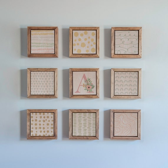 Floral Letters Alphabet Monogram Letter Block Wood Print Etsy