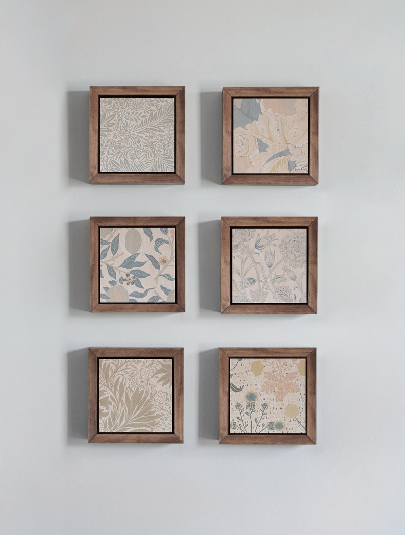 Floral Wood Prints Prints on Wood Wall Art Patchwork Tile Etsy