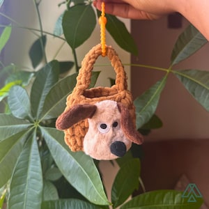 Handmade Plush Animal Mini Bag: Dog, Panda, Bunny Keychain Purse