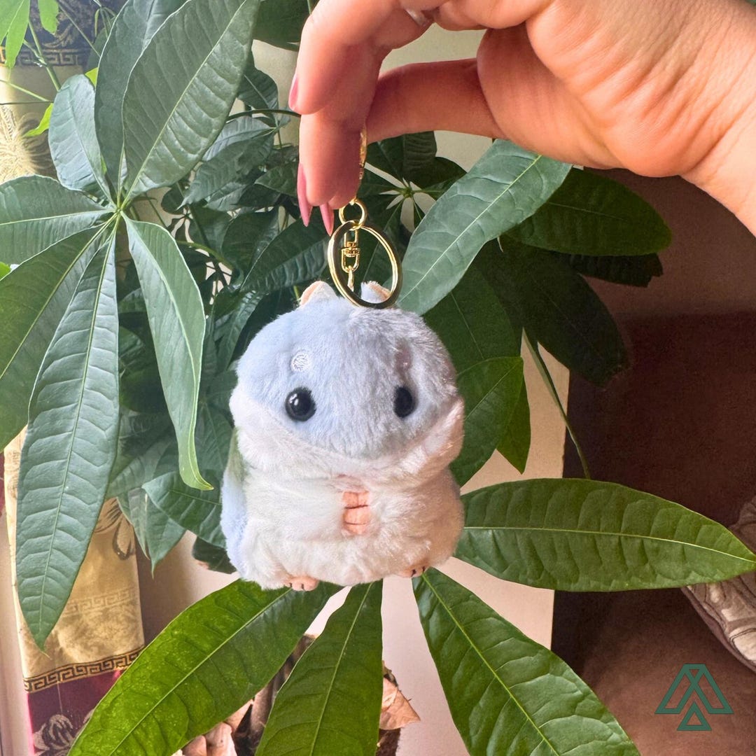 Plush Hamster Keychain, Soft Stuffed Animal Charm, Personalized Gift ...