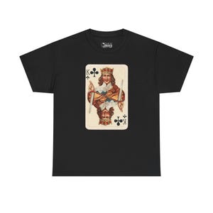 Maglietta autentica "Tarot King", disegno di carte reali mistiche, maglietta vintage con grafica occulta, maglietta unisex alla moda con simbolismo spirituale