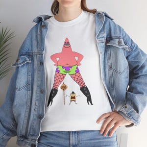 Maglietta con grafica a cartoni animati, maglietta divertente, regalo per bambini, abbigliamento estivo, maglietta di SpongeBob Patrick, abbigliamento per feste, regalo unico