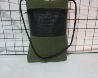 Ready to Ship/ Forest Green Fleece- Sugar Glider Bonding Pouch, Sugar Glider Accessories