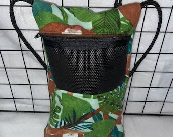 Ready to Ship/ Jungle Leaf Sloths - Sugar Glider Bonding Pouch, Sugar Glider Accessories