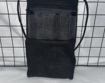 Ready to Ship/ Black Fleece - Sugar Glider Bonding Pouch, Sugar Glider Accessories