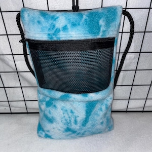 Ready to Ship/ Sky Marble Swirl Fleece - Sugar Glider Bonding Pouch, Sugar Glider Accessories