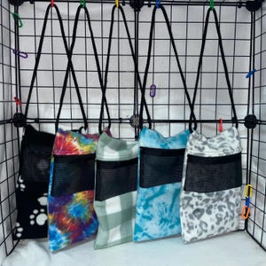 Ready to Ship/ 5 Random Print Sugar glider Bonding Pouches - Bulk Bonding Pouch Lot - Sugar Glider Accessories