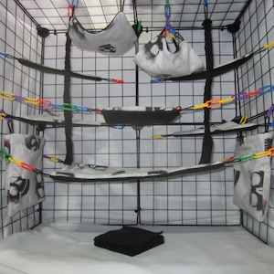 Ready to Ship/ 17 pc Sugar Glider Cage Set - Skulls - Rat Cage Set, Sugar Glider Accessories