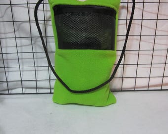 Ready to Ship/ Neon Green Fleece - Sugar Glider Bonding Pouch, Sugar Glider Accessories