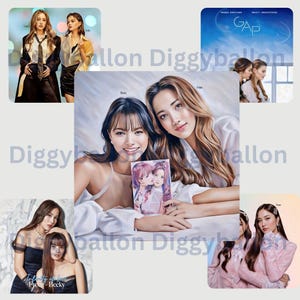 Gap Freen Becky | Thai GL | Digital Wall Art | Printable Celebrity Poster |Fan Art Download | Asian Actress Decor for Home | Lgbtq+ Wall Art