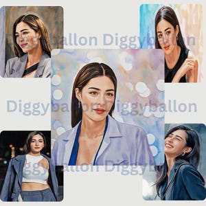 Thai GL Ling Ling Kwong Digital Wall Art | The Secret of US | Printable Celebrity Poster | Fan Art | Asian Actress Decor | Lgbtq+ Wall Art