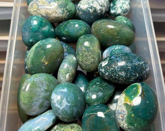 Moss Agate Tumble