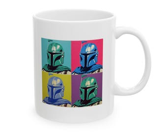 Boba Fett Pop Art Mug | Star Wars Inspired Ceramic Coffee Cup