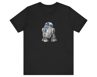 R2D2 Sketch T-Shirt, Sci-Fi Fan Art, Soft Cotton Unisex Tee
