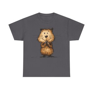 Camiseta de castor, camiseta de dibujos animados de animales, divertida camiseta de vida silvestre, camiseta de criaturas del bosque, regalo para amantes de la naturaleza - Camiseta unisex, camiseta de algodón, amante de las actividades al aire libre