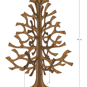 K&ouml;nnte beinhalten: Dekorative Holzbaum-Figur in Braun. Das Design ist detailliert und offen, mit vielen &Auml;sten. Misst 90 cm hoch und 60 cm breit. Geeignet f&uuml;r die Inneneinrichtung.