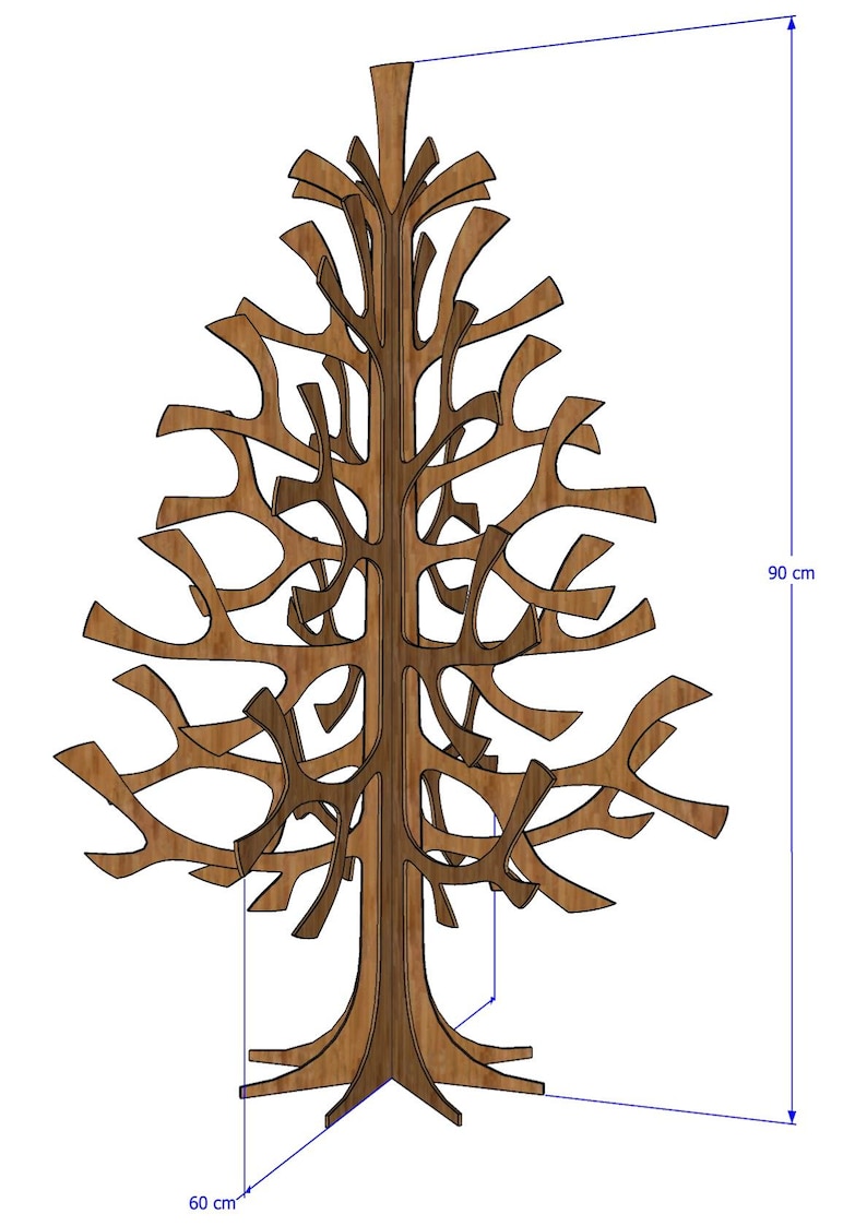 K&ouml;nnte beinhalten: Dekorative Holzbaum-Figur in Braun. Das Design ist detailliert und offen, mit vielen &Auml;sten. Misst 90 cm hoch und 60 cm breit. Geeignet f&uuml;r die Inneneinrichtung.