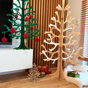 Ökologischer, minimalistischer Weihnachtsbaum aus Holz, Größen 60 cm, 90 cm, 140 cm Bild 8