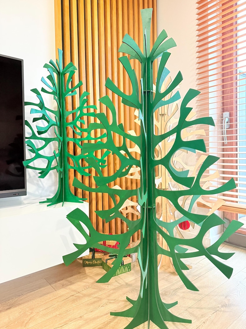 Ökologischer, minimalistischer Weihnachtsbaum aus Holz, Größen 60 cm, 90 cm, 140 cm Bild 5