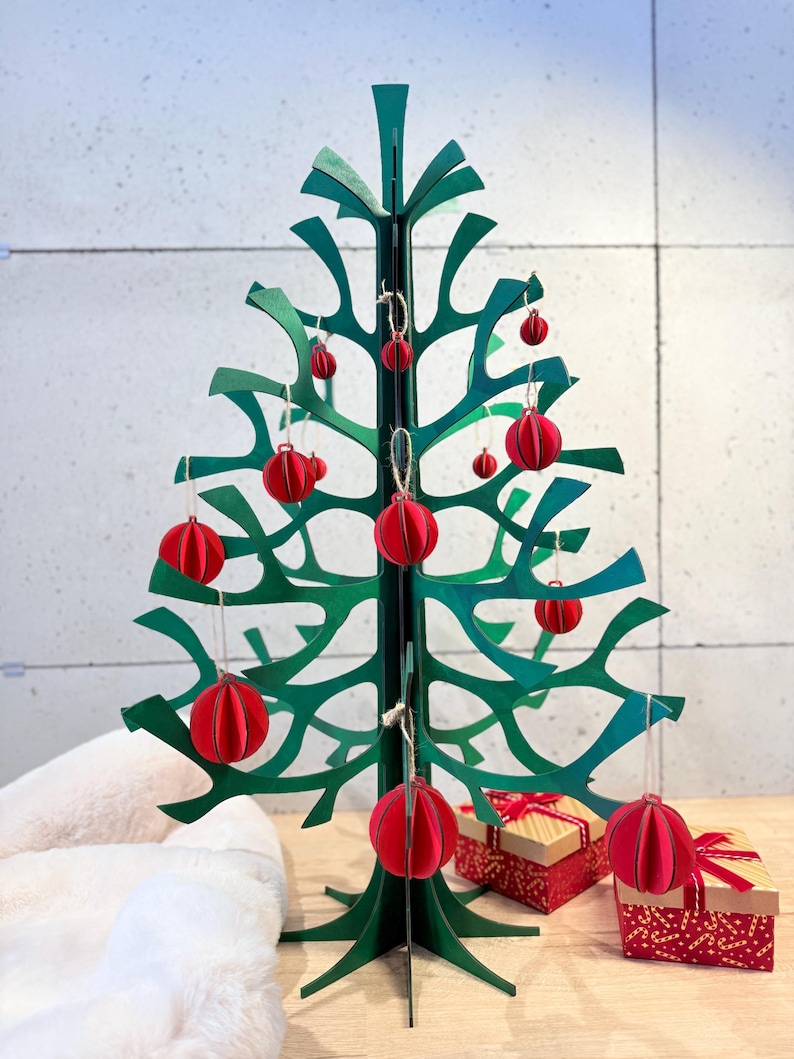 Ökologischer, minimalistischer Weihnachtsbaum aus Holz, Größen 60 cm, 90 cm, 140 cm Bild 7