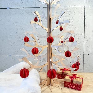 Ökologischer, minimalistischer Weihnachtsbaum aus Holz, Größen 60 cm, 90 cm, 140 cm Bild 6