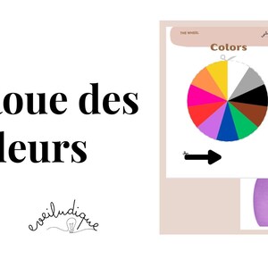 Color sorting and matching game, English language learning based on the Montessori principle