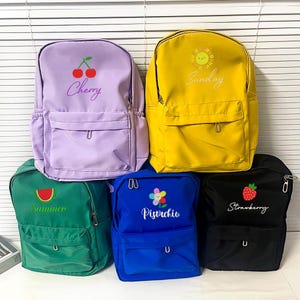 Sac à dos personnalisé brodé pour enfants, cadeau de la maternelle pour tout-petit, cartable pour enfants, pour garçons et filles, cadeau de retour à l'école