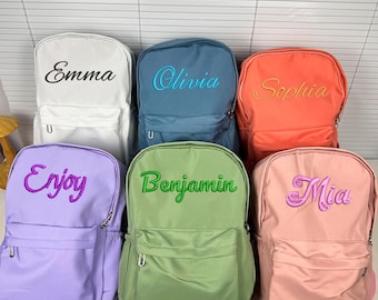 Personalisierter Kinderrucksack, bestickte Schultasche für die Vorschule, benutzerdefiniertes Kleinkindgeschenk für Jungen-Mädchen, Geburtstagsgeschenk