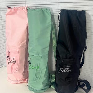 Personalisierte Yogamattentasche, gestickter benutzerdefinierter Name, wasserdichte Tasche mit großer Kapazität, modische Fitness, Outdoor-Zubehör