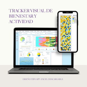 Year in Pixels 2026 Excel – Diseño Tipo App Para Tracking Diario de Bienestar y Actividades