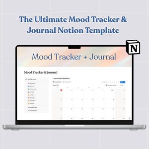 The Ultimate Color Mood Tracker and Journal Notion Template Wellness Mental Health Wellness Daily Reflection Interactive Color Calendar
