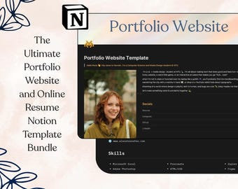 The Ultimative Notion Template Website und Online-Lebenslauf Bündel Karriere Business Freelancer Portfolio Ästhetischer Professioneller Lebenslauf Lebenslauf