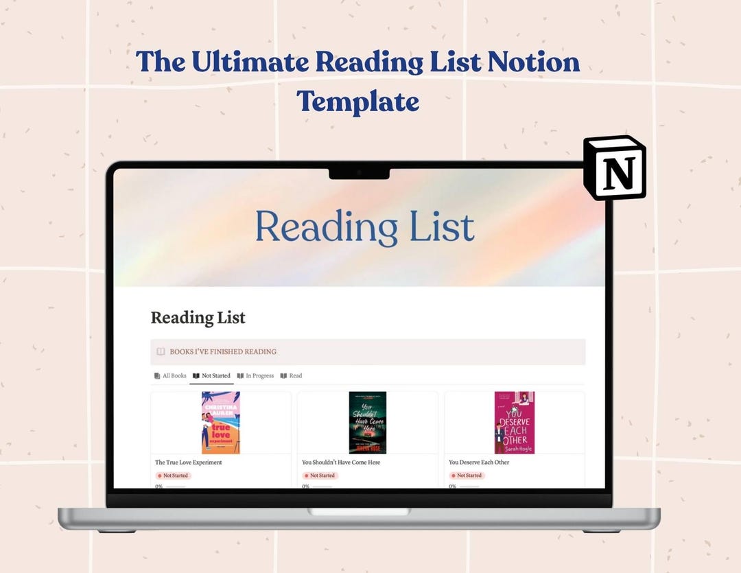 Ultimate Book Tracker Notion Template Reading Log Book Wishlist Book ...