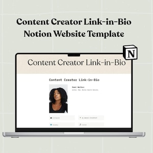 Lien du créateur de contenu dans la bio Modèle de site Web Notion Page de destination personnalisable de Notion Influenceur Instagram Komi Linktree Alternative