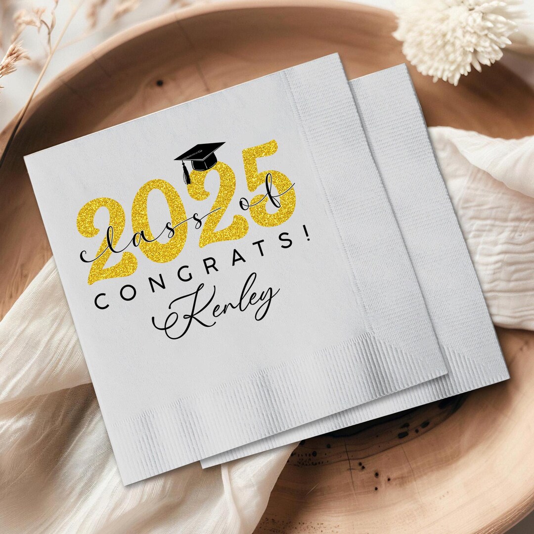 Personalized Graduation Party Napkins: Class of 2025 - Etsy