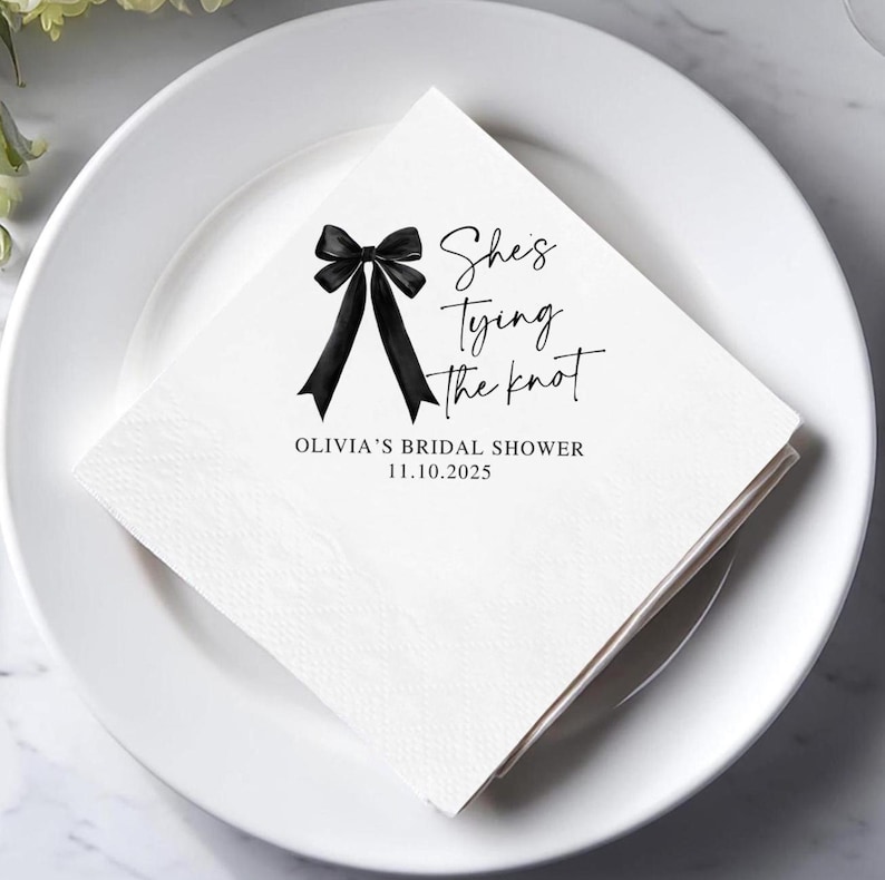 Personalized Bridal Shower Napkins