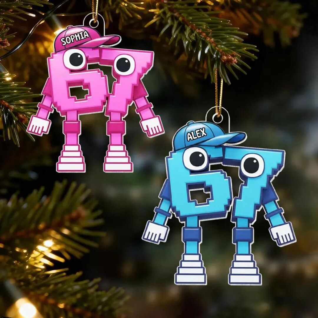 Custom 67 Brain Rot Ornament, Meme Figurine, Unique Gift for Gamers ...
