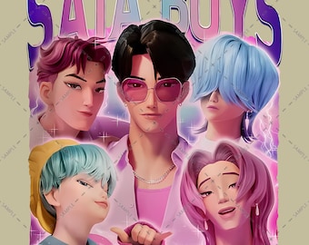 Kpop Saja Boys File Png, Saja Boys Fan File Png, Kpop Demon Hunters File Png, Demon Hunters Merch, Kpop Huntrix Pin File Png