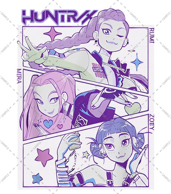 Huntrix Girl Kpop Demo Movie Vintage File Png, Kpop Demon Hunters File, Gift For Man Woman, Merch Kpop PNG, Hunters Tiger File, Cute Animal
