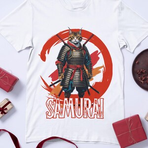 Samurai Graphic Tee, Unisex Kurzarm-Shirt, Kleidung der japanischen Kultur, einzigartiges Geschenk für Krieger, Anime Fan Merchandise, Festival Outfit