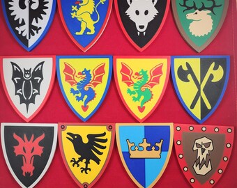 Classic Castle Brick Shield Drink Coasters