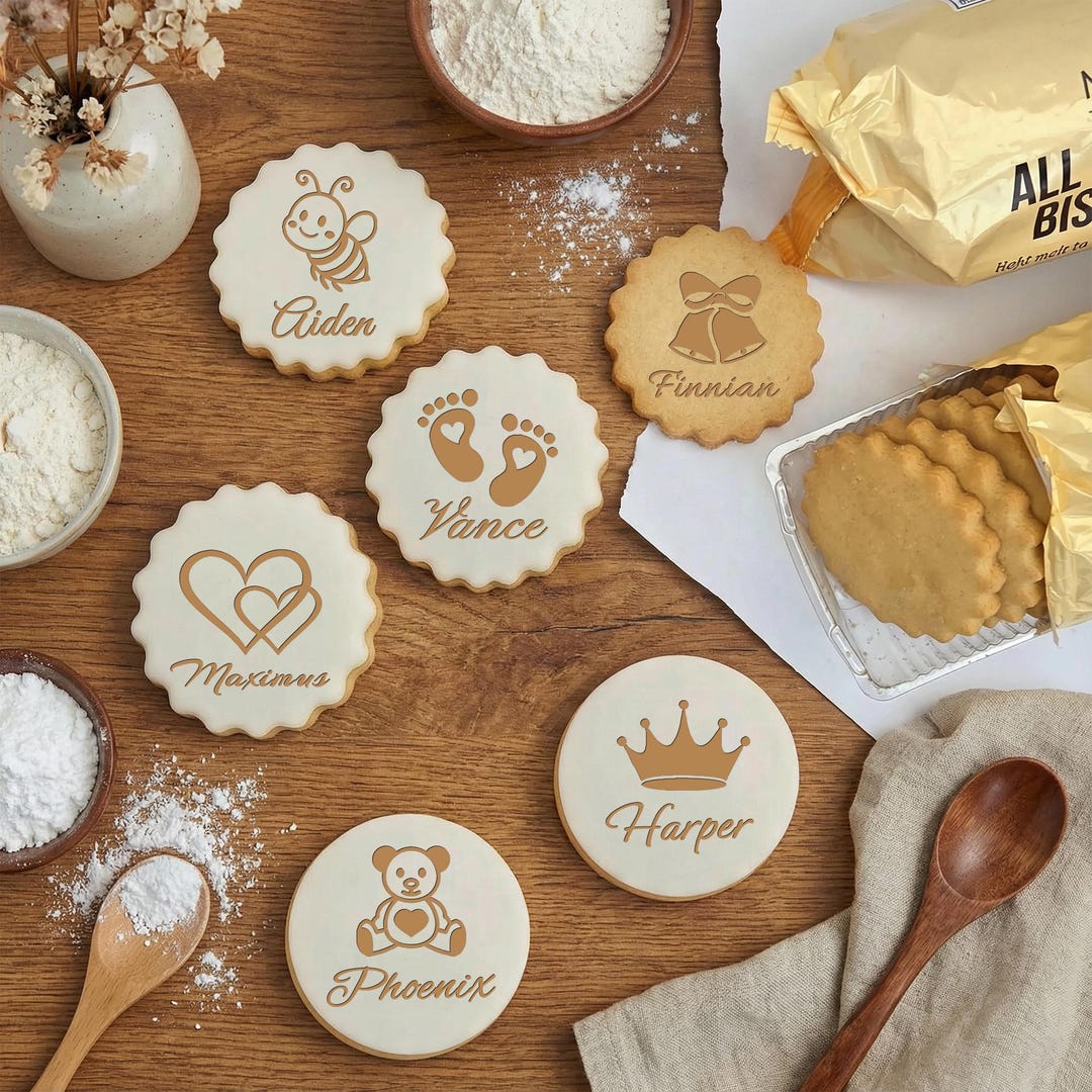 Custom Baby Name Cookie Stamp Biscuit Cutter,personalised Fondant ...