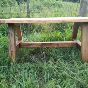 Coffee table in old Aveyron chestnut, solid oak legs.