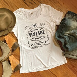 Aged to Perfection Vintage Whiskey 50th Birthday Party T-shirt image 4