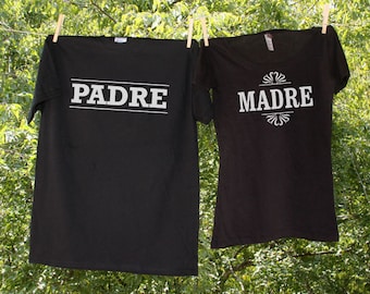 Madre Padre Mexicaanse Fiesta of Gender Reveal Party Shirts - Set van 2