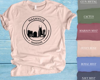Camiseta de Nashville, camisa del horizonte de Nashville, camiseta de Nashville, regalo de vacaciones de Nashville, camiseta amante de Nashville, camiseta linda de Nashville, fin de semana para niñas